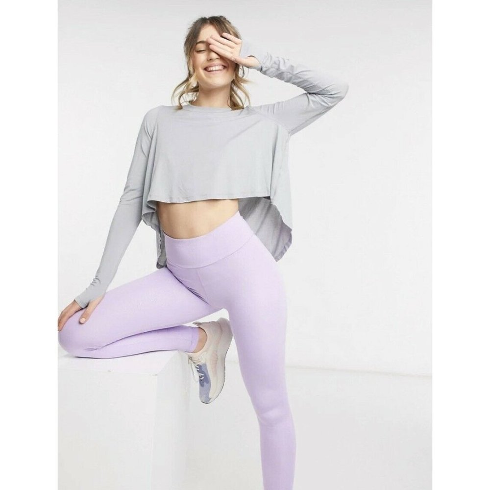 Free People Gray Long Sleeve Top